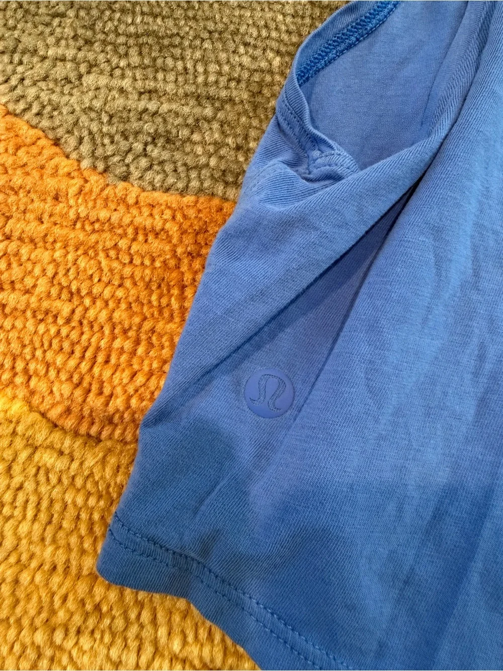 Lululemon Cut Back Crop Tank Top Wild Blueball Deep Arm Cutout Women’s Size 6